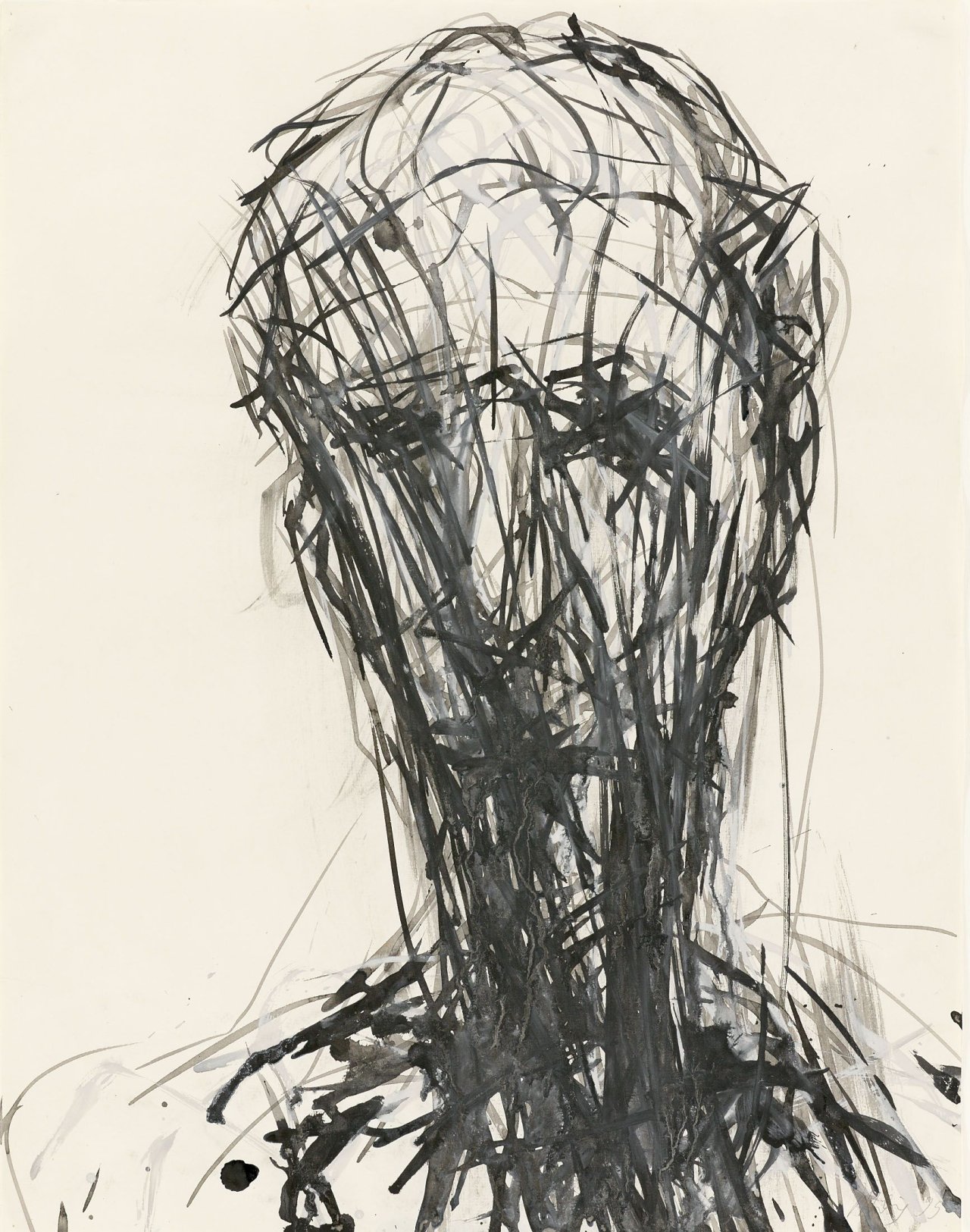 This picture shows the following artwork: Max Uhlig. Untitled (head of a man). 1995.