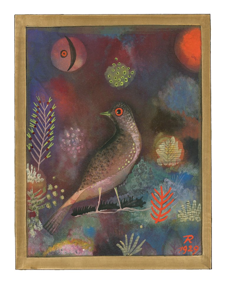 Auf diesem Bild ist das folgende Kunstwerk zu sehen: Hans Reichel. „Vogeltraum“ („Nächtliches Vogelbildchen“). 1929.