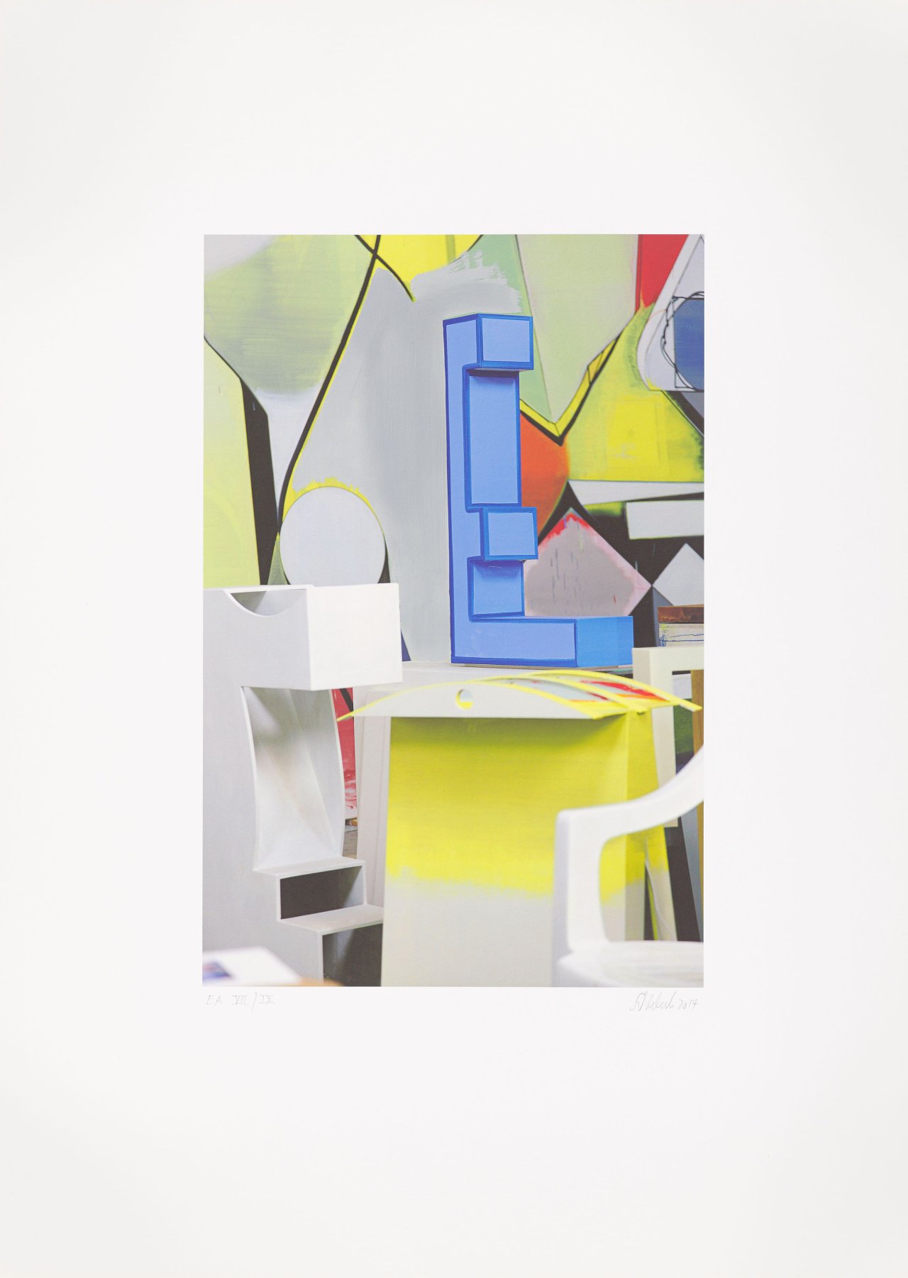 Auf diesem Bild ist das folgende Kunstwerk zu sehen: Thomas Scheibitz. Ohne Titel. 2014.