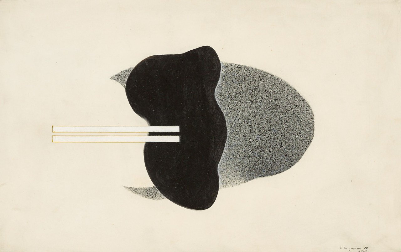 Auf diesem Bild ist das folgende Kunstwerk zu sehen: Ella Bergmann-Michel. „Diagnostik-striche, zwei“. 1928.