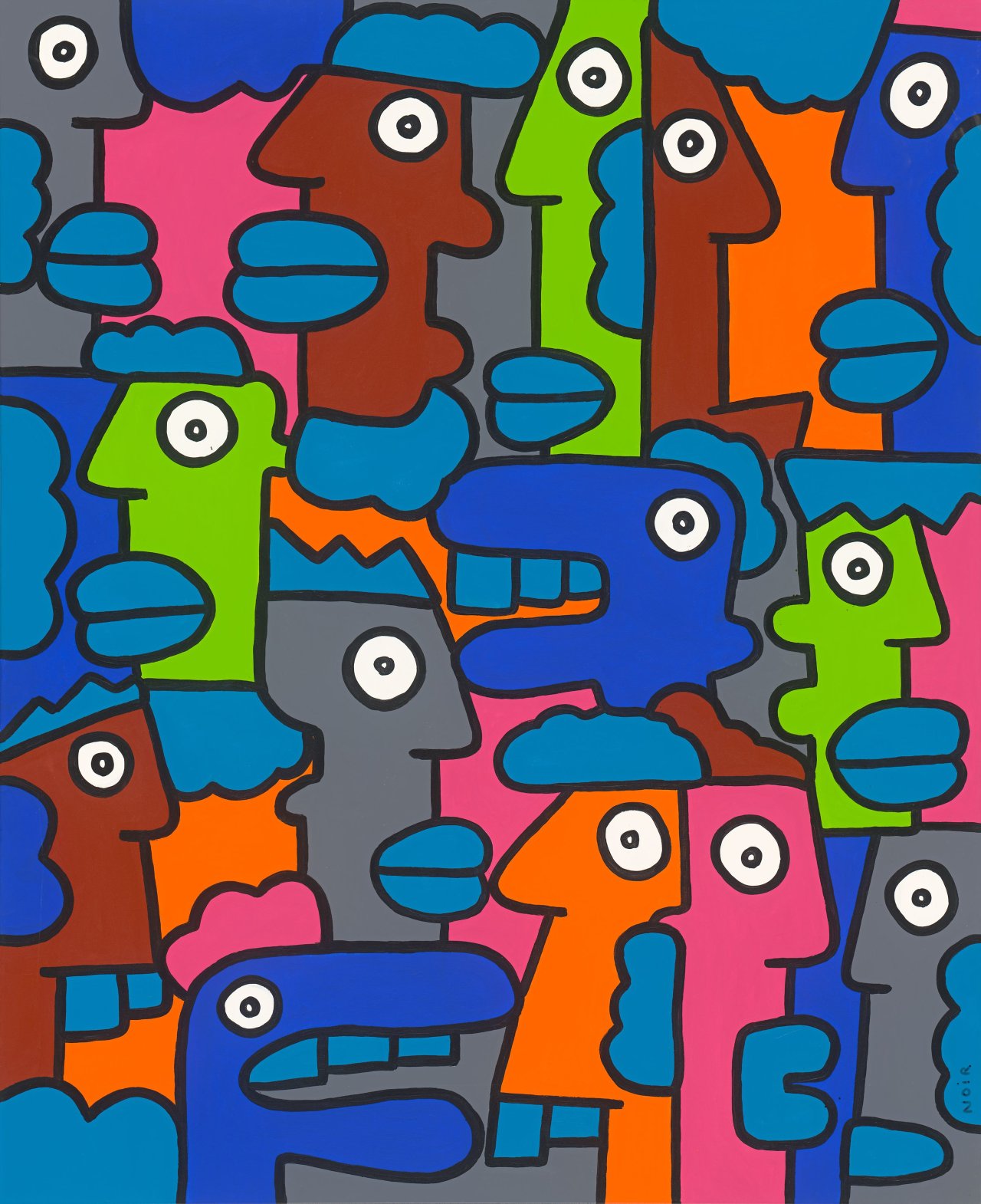 Auf diesem Bild ist das folgende Kunstwerk zu sehen: Thierry Noir. „DESTINATION BERLIN“. 2009.