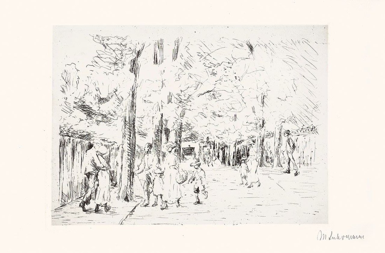 This picture shows the following artwork: Max Liebermann. „Straße in Wannsee“. 1922.