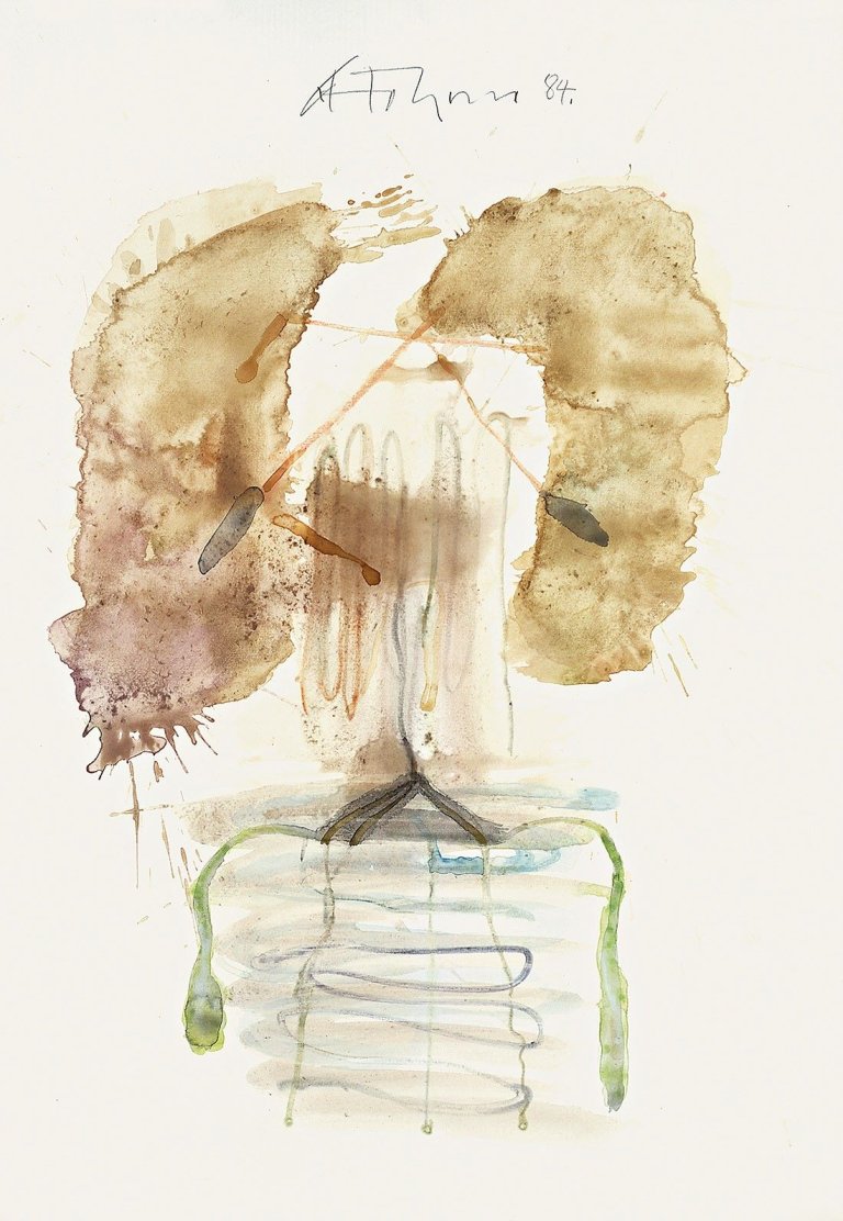 Auf diesem Bild ist das folgende Kunstwerk zu sehen: Gerhard Hoehme. Ohne Titel. 1984.