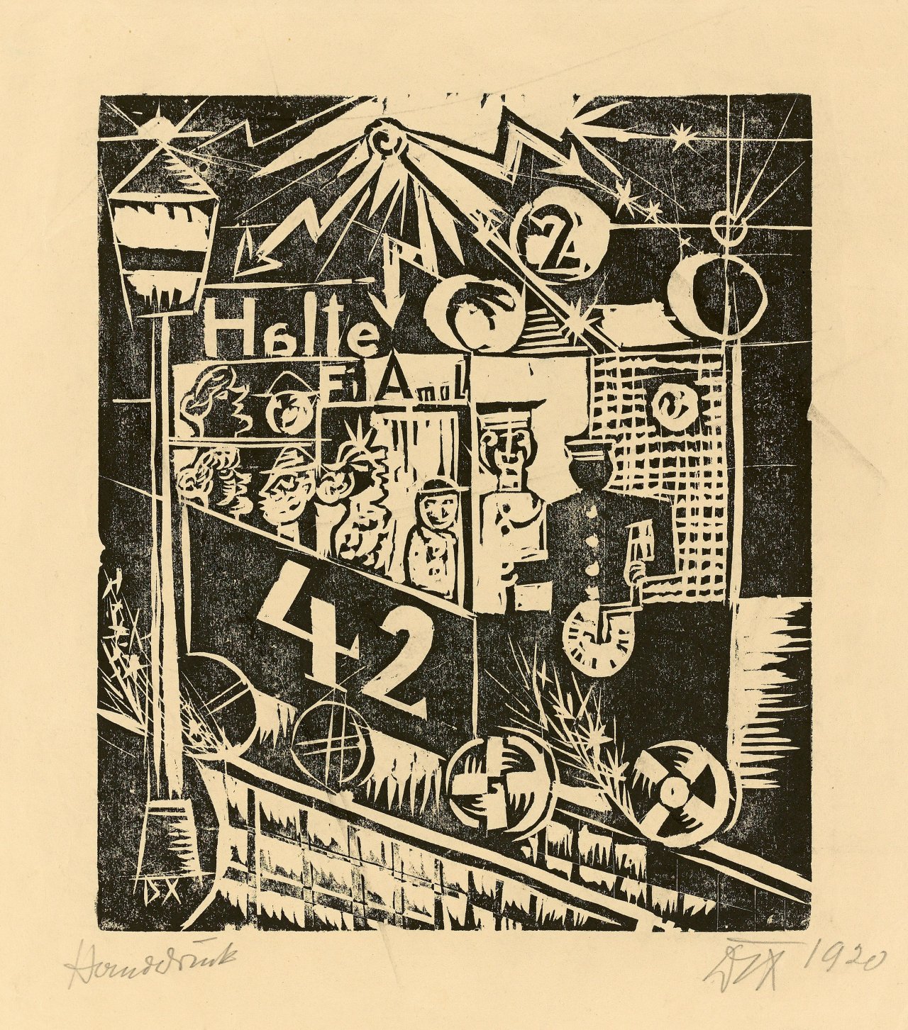 Auf diesem Bild ist das folgende Kunstwerk zu sehen: Otto Dix. „Elektrische“. 1920.