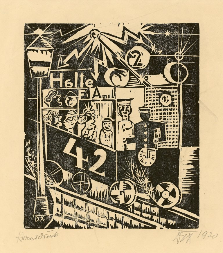 Auf diesem Bild ist das folgende Kunstwerk zu sehen: Otto Dix. „Elektrische“. 1920.