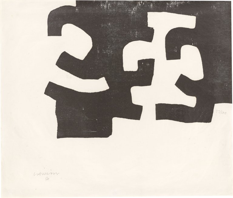 This picture shows the following artwork: Eduardo Chillida. "Hommage à Joan Prats". 1975.