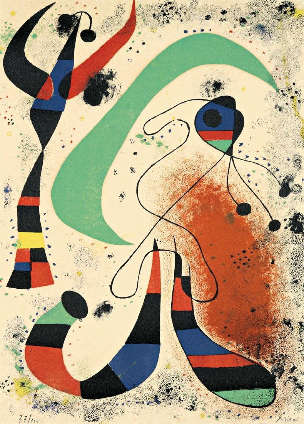 Auf diesem Bild ist das folgende Kunstwerk zu sehen: Joan Miró. „La Nuit“. 1953.