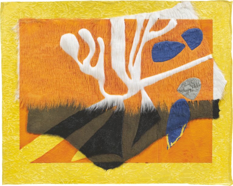 Auf diesem Bild ist das folgende Kunstwerk zu sehen: Jessica Stockholder. Ohne Titel. 2001.