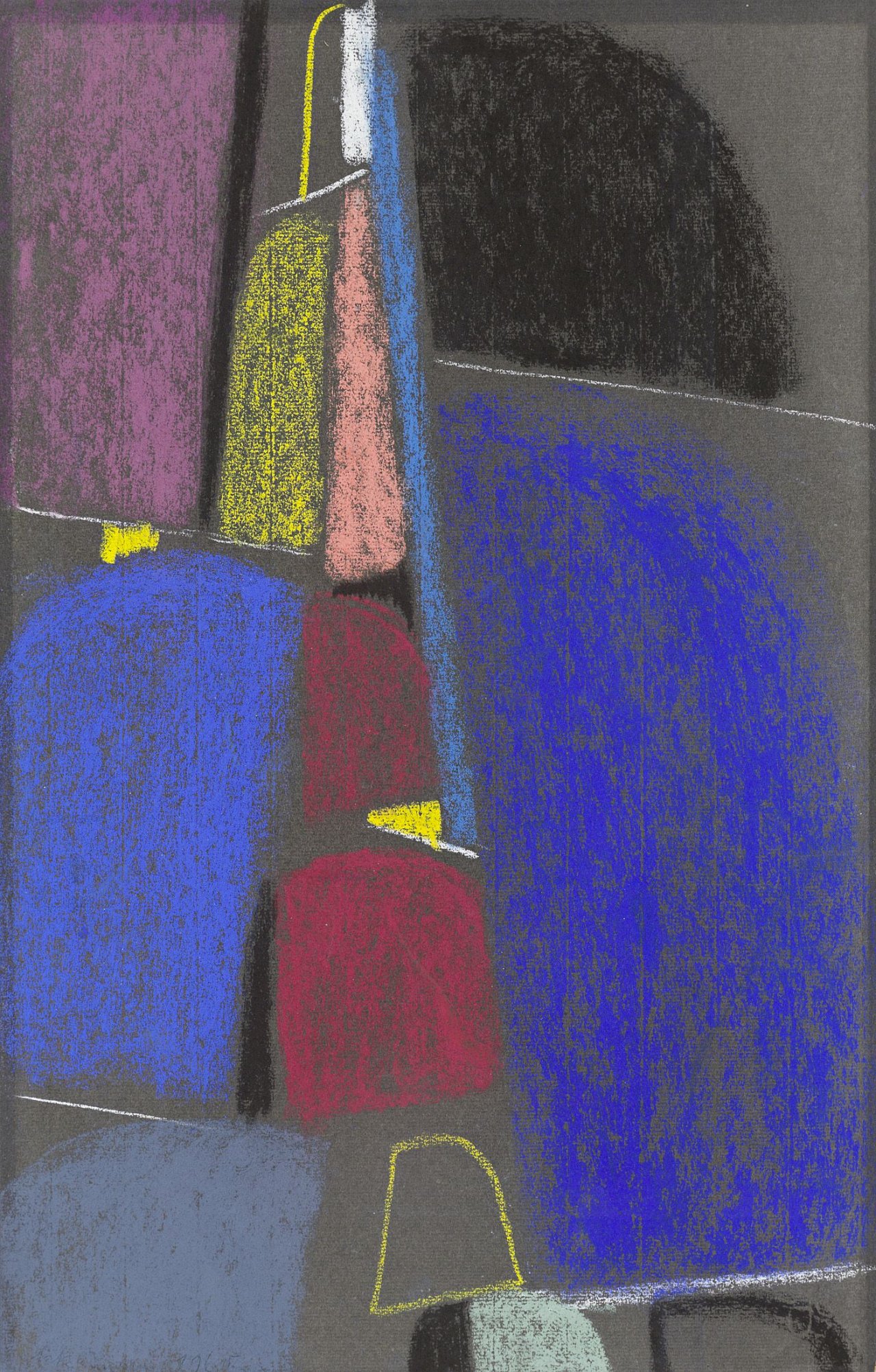 Auf diesem Bild ist das folgende Kunstwerk zu sehen: Max Ackermann. Ohne Titel. 1965.