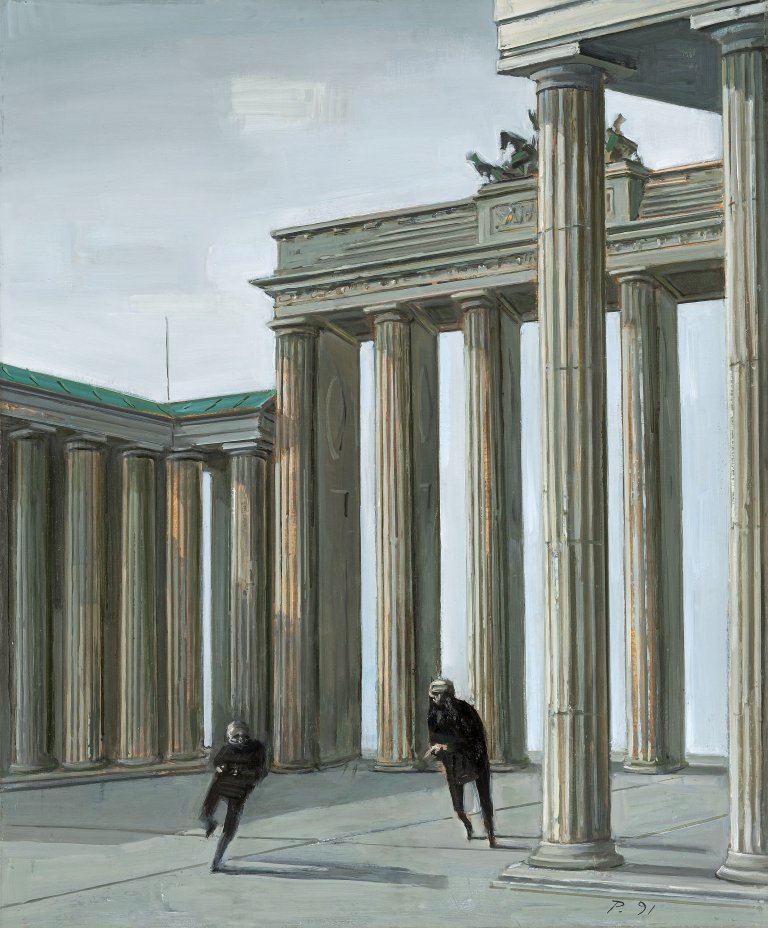Auf diesem Bild ist das folgende Kunstwerk zu sehen: Wolfgang Peuker. "Schatten (Pariser Platz III)". 1991.