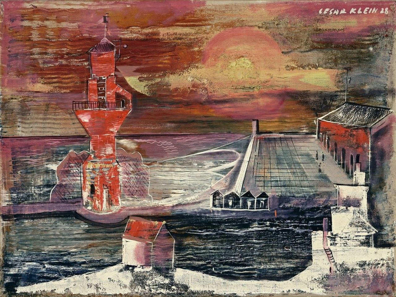 Auf diesem Bild ist das folgende Kunstwerk zu sehen: César Klein. „Leuchtturm“. 1928.