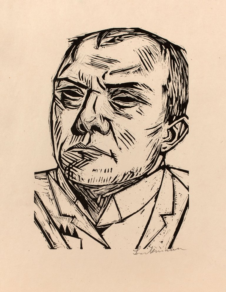 Auf diesem Bild ist das folgende Kunstwerk zu sehen: Max Beckmann. „Selbstbildnis“. 1922.