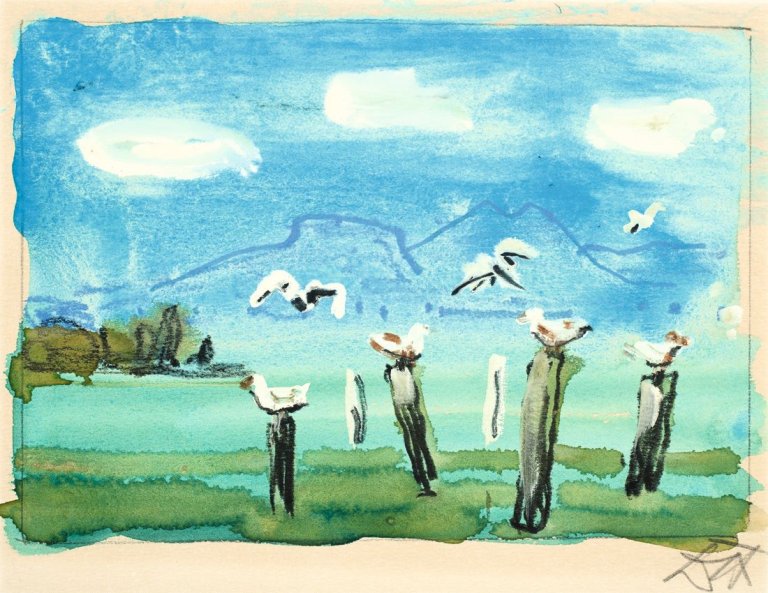 Auf diesem Bild ist das folgende Kunstwerk zu sehen: Otto Dix. „Möwen“. 1950er Jahre.