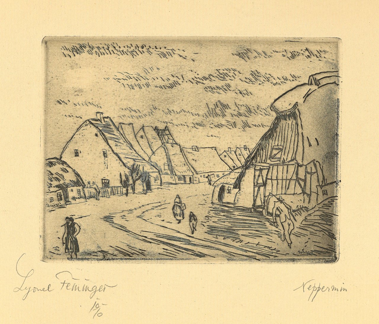 Auf diesem Bild ist das folgende Kunstwerk zu sehen: Lyonel Feininger. „Neppermin“. 1910/11.