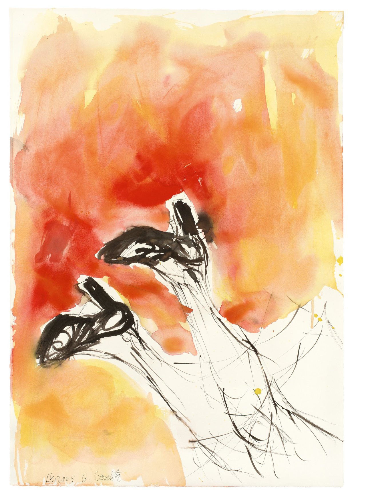 Auf diesem Bild ist das folgende Kunstwerk zu sehen: Georg Baselitz. Ohne Titel. 2005.