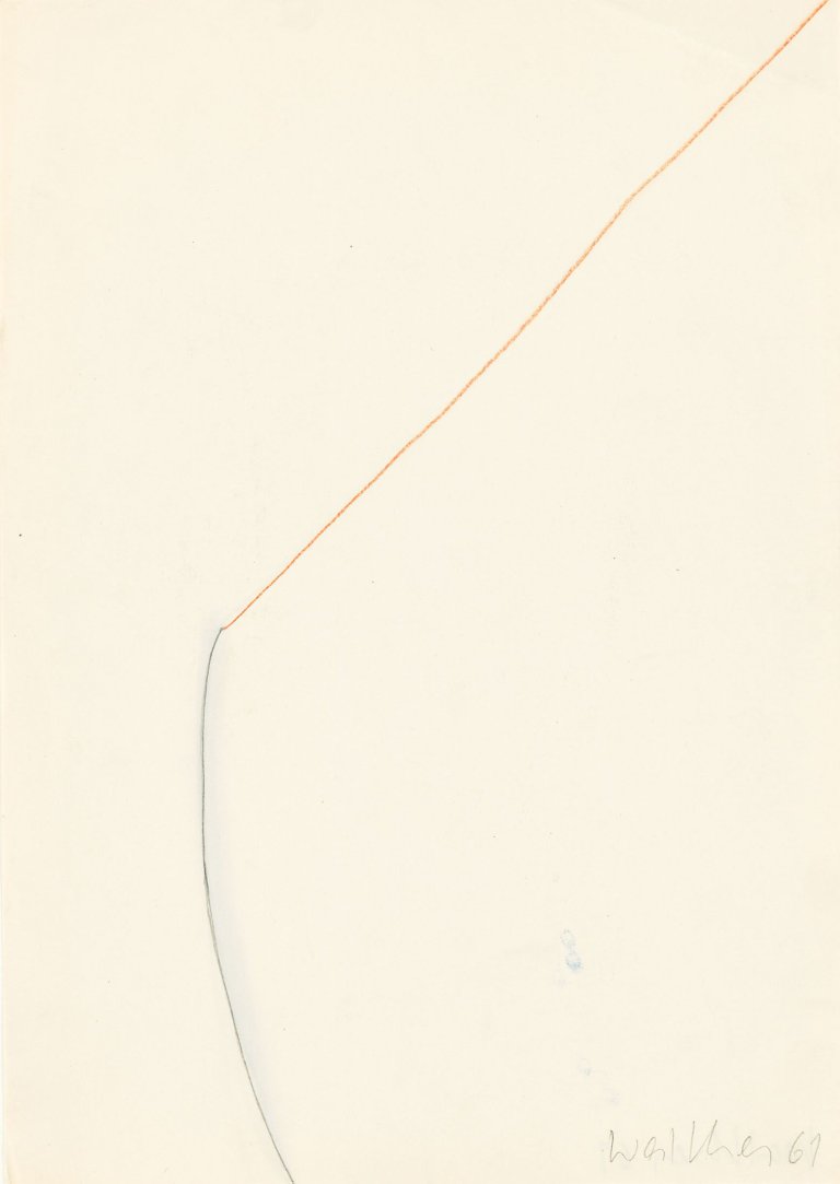 Auf diesem Bild ist das folgende Kunstwerk zu sehen: Franz Erhard Walther. Kritzelzeichnung. 1961.