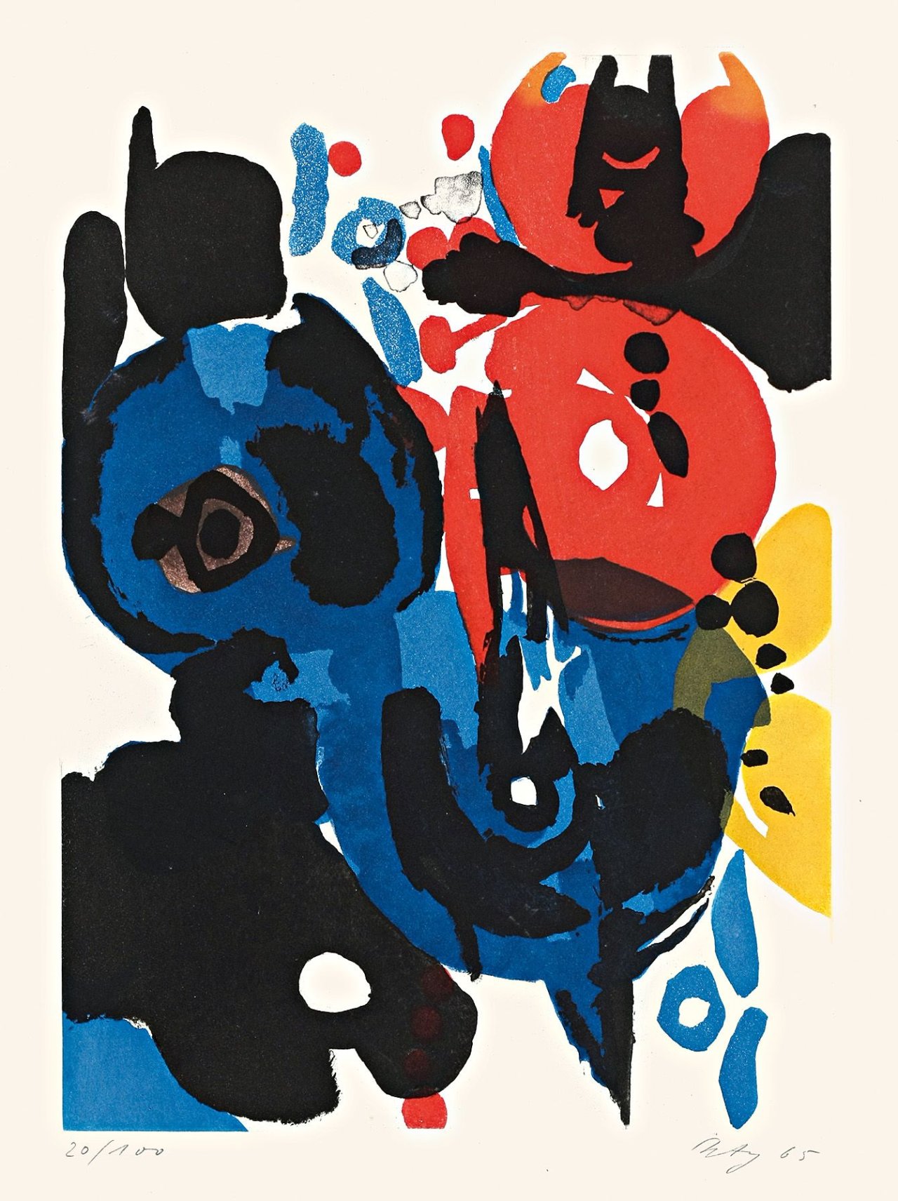 This picture shows the following artwork: Ernst Wilhelm Nay. „Eruption“. 1965.