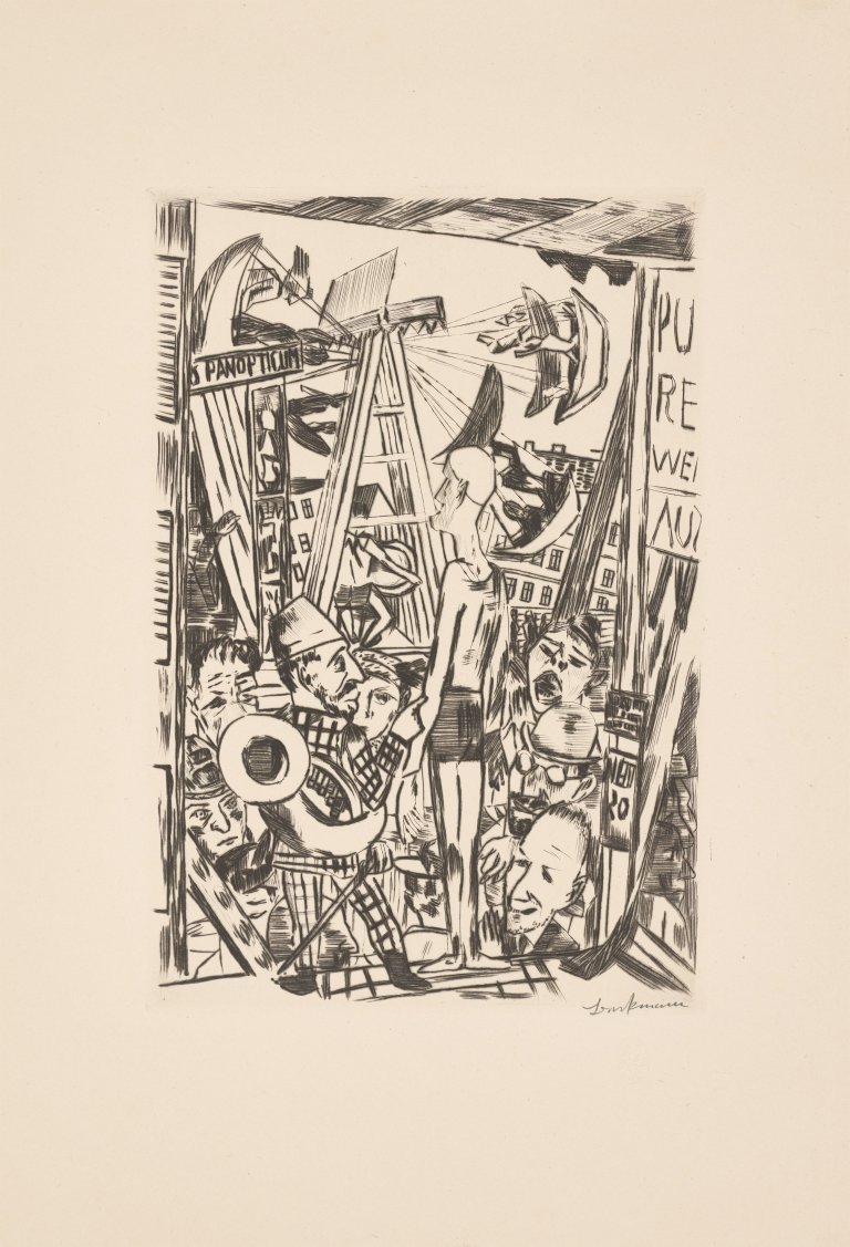Auf diesem Bild ist das folgende Kunstwerk zu sehen: Max Beckmann. „Der große Mann“. 1921.