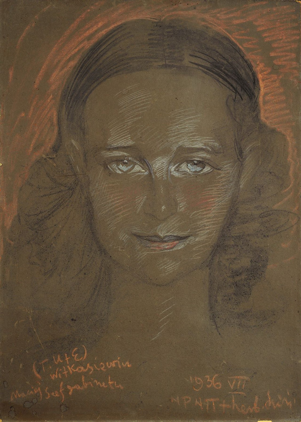 Auf diesem Bild ist das folgende Kunstwerk zu sehen: Stanislaw Ignacy Witkiewicz. „Portrait Jadwiga Sobolewska von den Blazejewicz“. 1936.