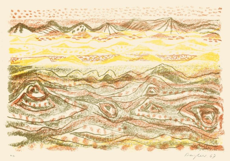 Auf diesem Bild ist das folgende Kunstwerk zu sehen: Eduard Bargheer. „Sahara“. 1966/67.
