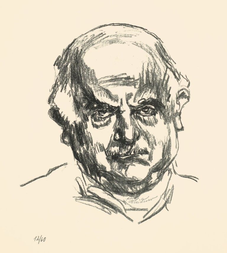 Auf diesem Bild ist das folgende Kunstwerk zu sehen: Ludwig Meidner. Raoul Hausmann / Selbstportrait. 1914/1965.