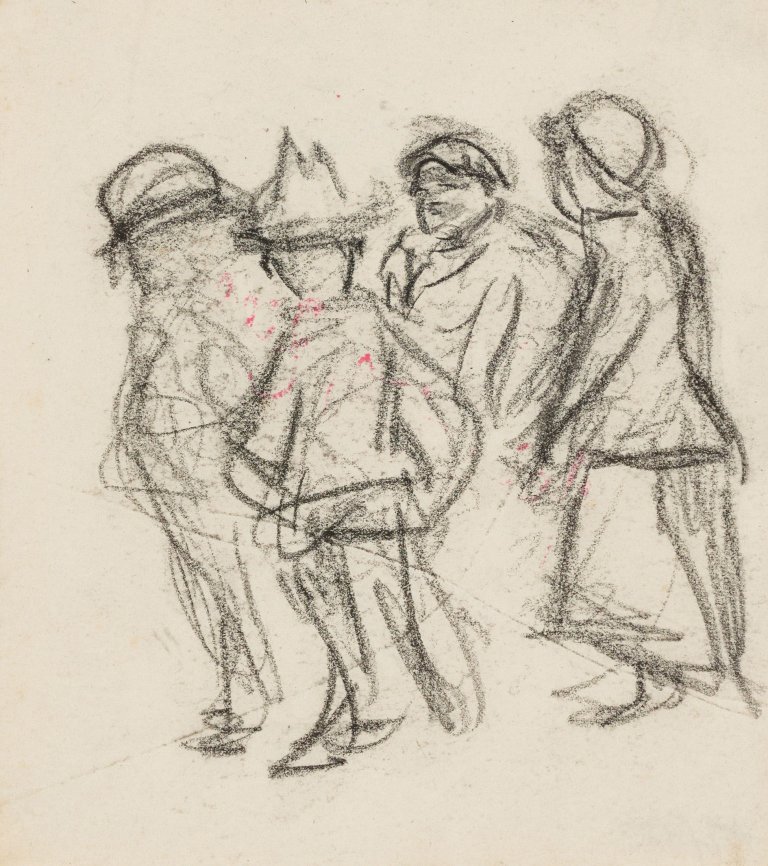 Auf diesem Bild ist das folgende Kunstwerk zu sehen: Heinrich Zille. Gruppe.