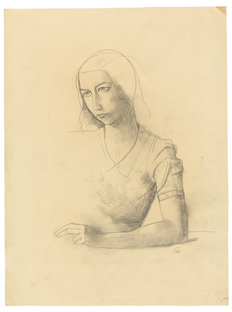 Auf diesem Bild ist das folgende Kunstwerk zu sehen: Karl Hofer. Mädchenbildnis. 1930er-Jahre.