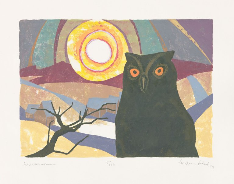 Auf diesem Bild ist das folgende Kunstwerk zu sehen: Christian Schad. „Wintersonne“. 1963.