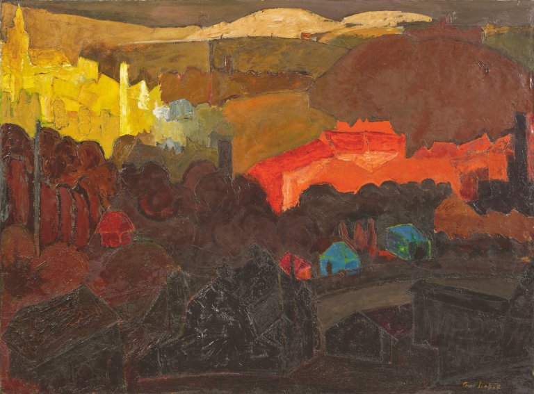 Auf diesem Bild ist das folgende Kunstwerk zu sehen: Carl Lohse. „Stadtbild“. Um 1920.