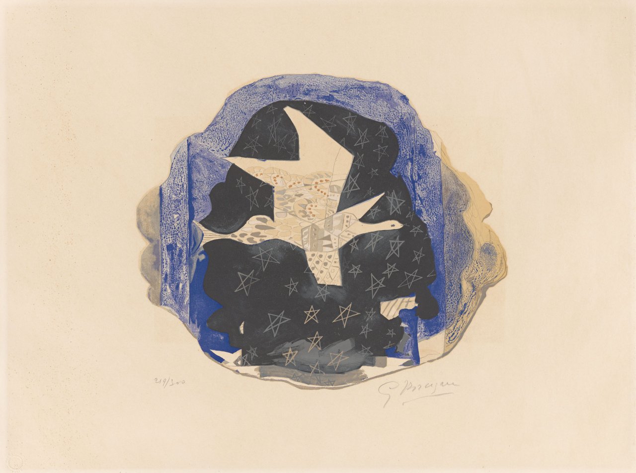 This picture shows the following artwork: Georges Braque. ”Les étoiles”. 1959.