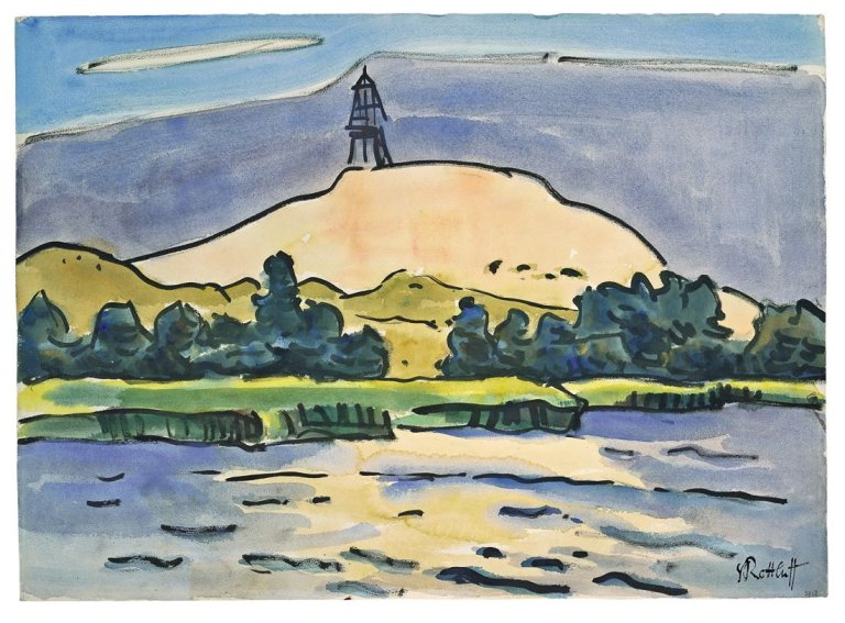 Auf diesem Bild ist das folgende Kunstwerk zu sehen: Karl Schmidt-Rottluff. „Lontzkedüne“. 1939.