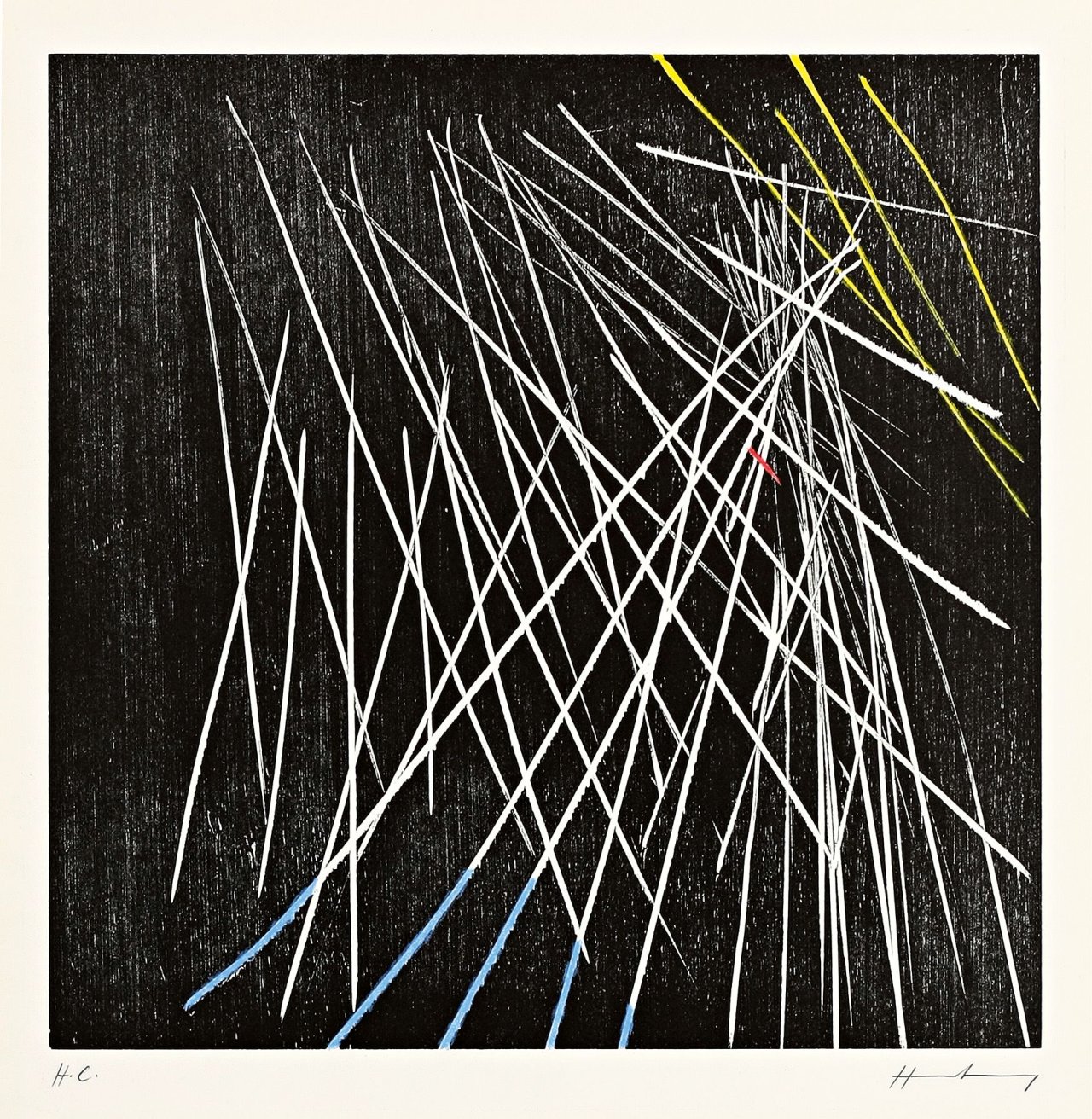 Auf diesem Bild ist das folgende Kunstwerk zu sehen: Hans Hartung. „H-1973-8“. 1973.