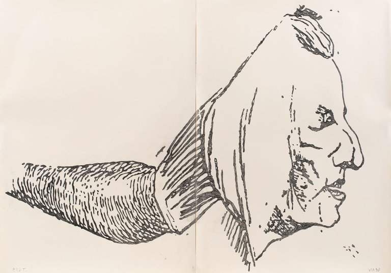 Auf diesem Bild ist das folgende Kunstwerk zu sehen: Via Lewandowsky. „P.I.L.T“. 1990.