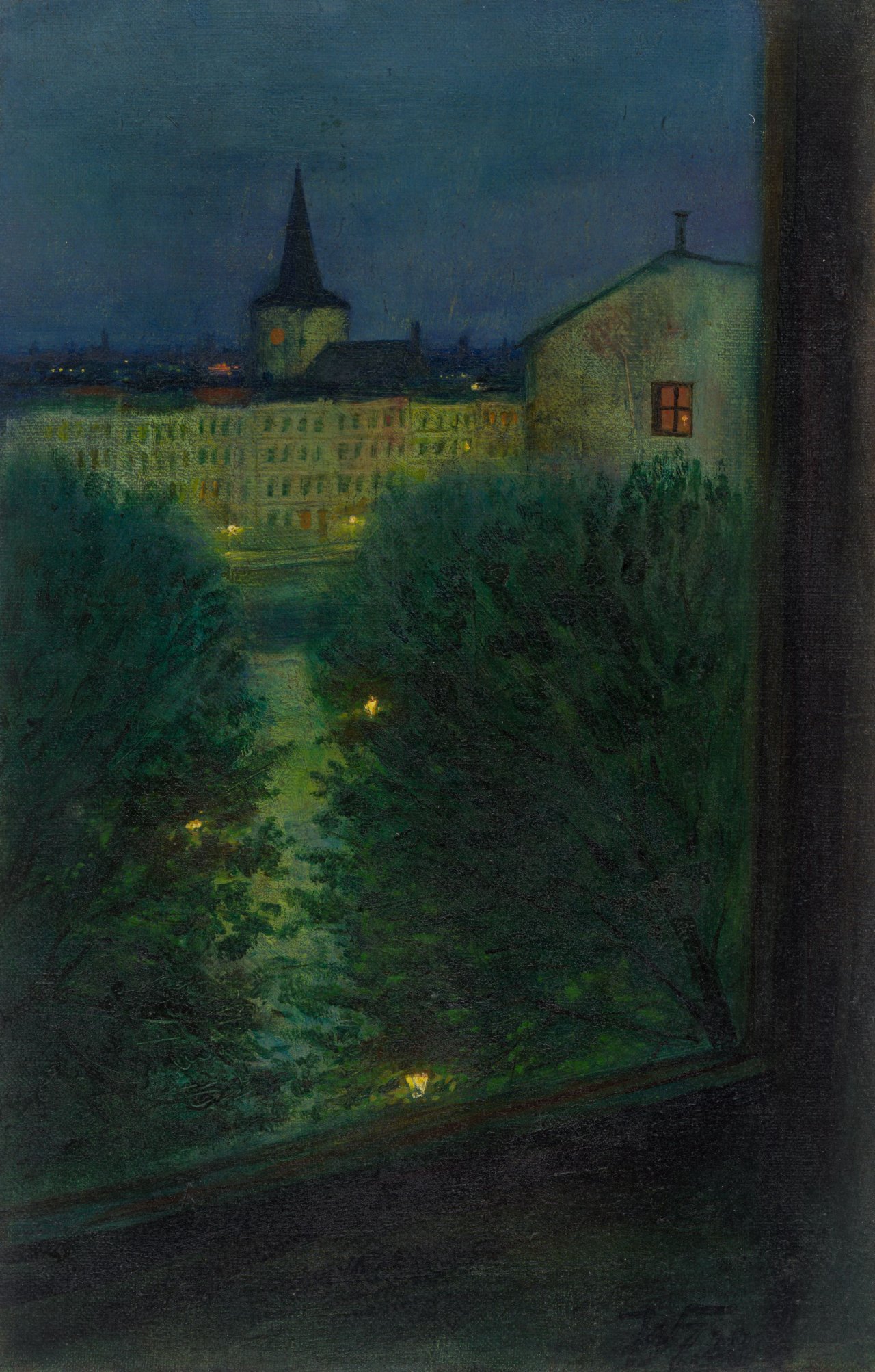 Auf diesem Bild ist das folgende Kunstwerk zu sehen: Werner Heldt. „Berliner Nachtbild“. 1928.