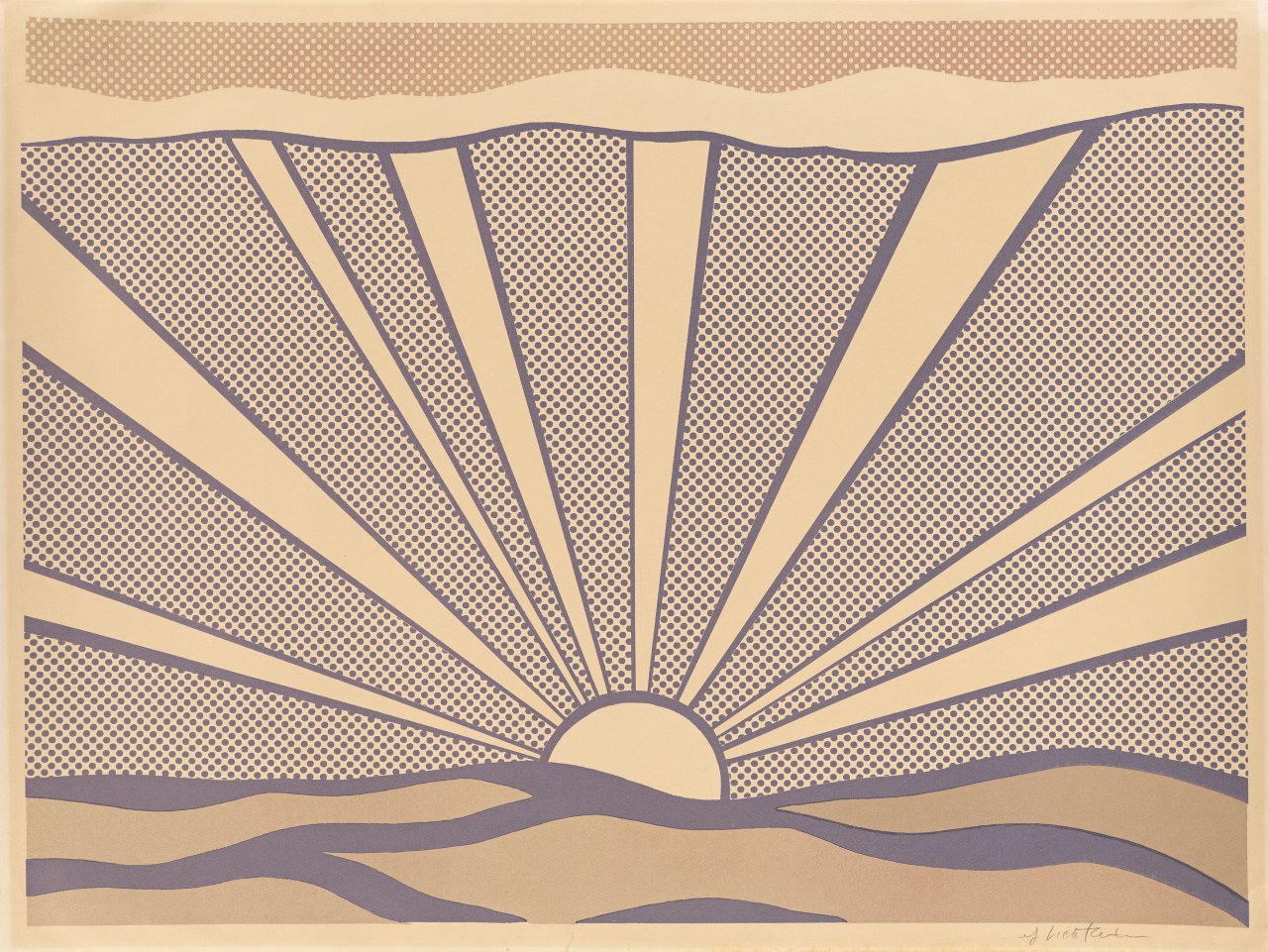 This picture shows the following artwork: Roy Lichtenstein. ”Sunrise”. 1965.