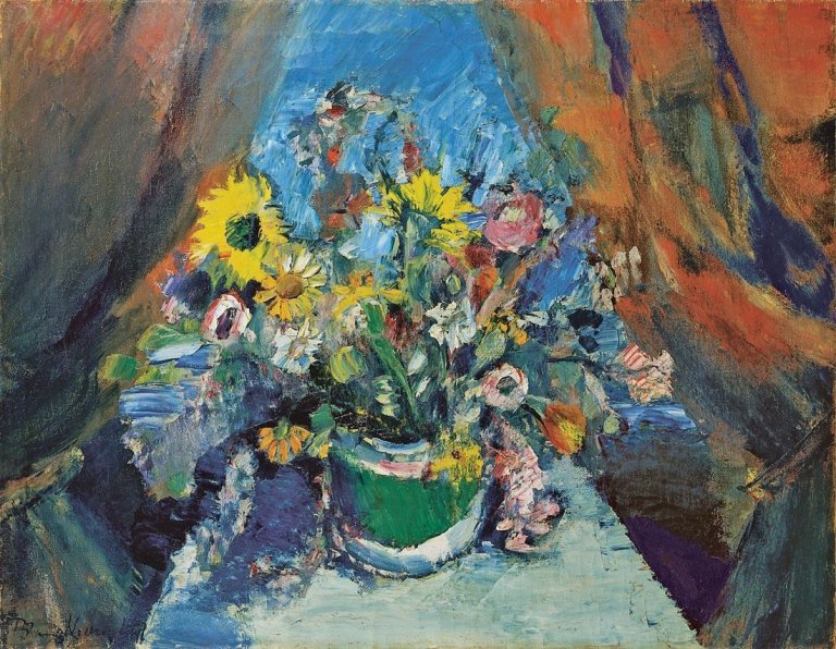 Auf diesem Bild ist das folgende Kunstwerk zu sehen: Bruno Krauskopf. Blumenstilleben. Um 1930.