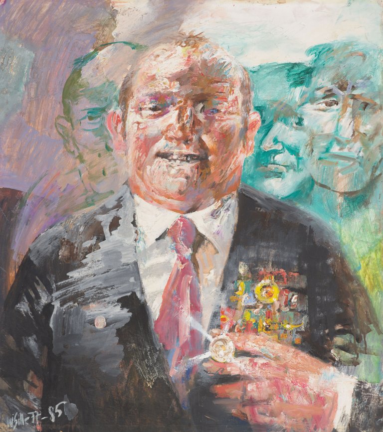 Auf diesem Bild ist das folgende Kunstwerk zu sehen: Willi Sitte. Ausgezeichnet. 1977/85.