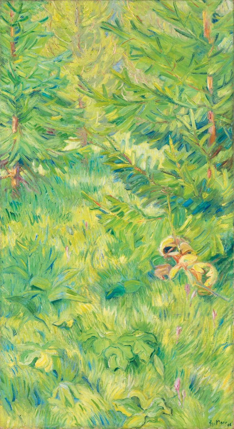 This picture shows the following artwork: Franz Marc. ”Grüne Studie”. 1908.