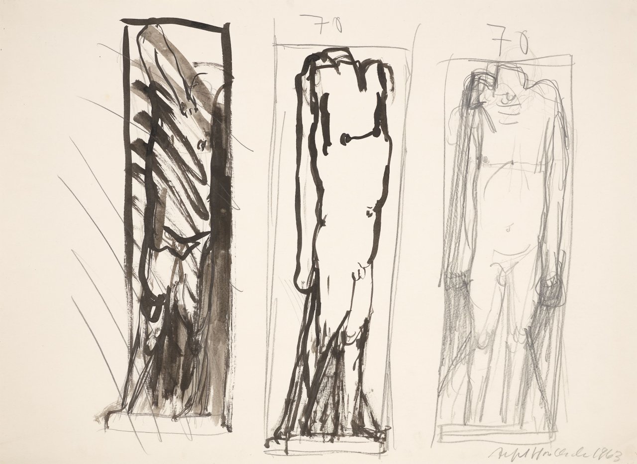 Auf diesem Bild ist das folgende Kunstwerk zu sehen: Alfred Hrdlicka. Ohne Titel. 1963.