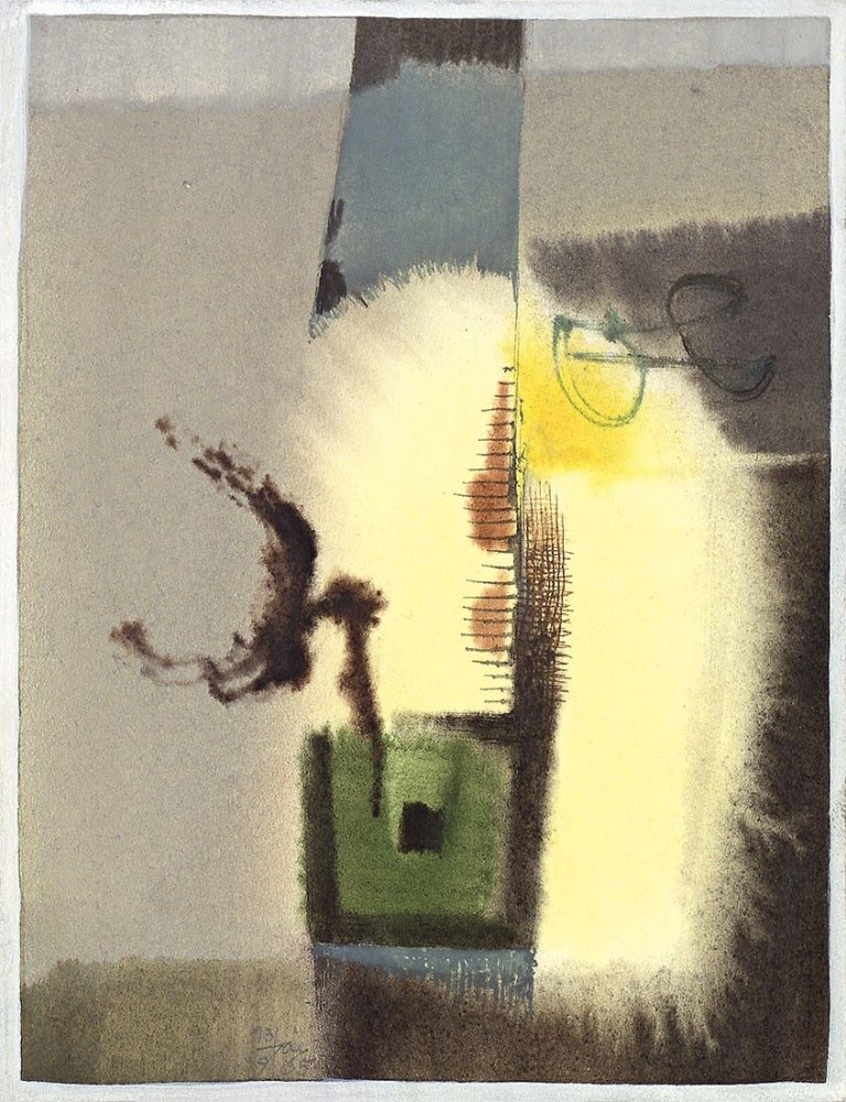 Auf diesem Bild ist das folgende Kunstwerk zu sehen: Hans Jaenisch. Ohne Titel (14/9/65). 1965.
