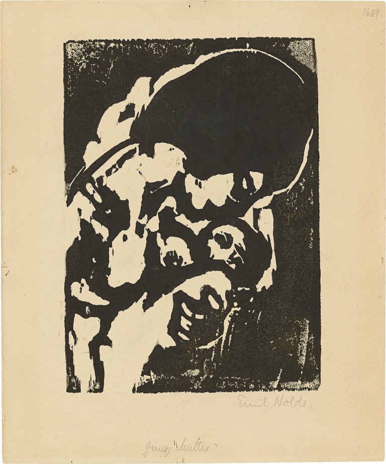 This picture shows the following artwork: Emil Nolde. ”Junge Mutter”. 1917.