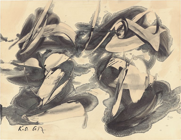 Auf diesem Bild ist das folgende Kunstwerk zu sehen: Karl Otto Götz. Ohne Titel. 1963.