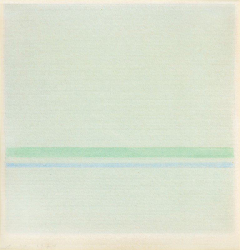 Auf diesem Bild ist das folgende Kunstwerk zu sehen: Antonio Calderara. Ohne Titel. 1970.