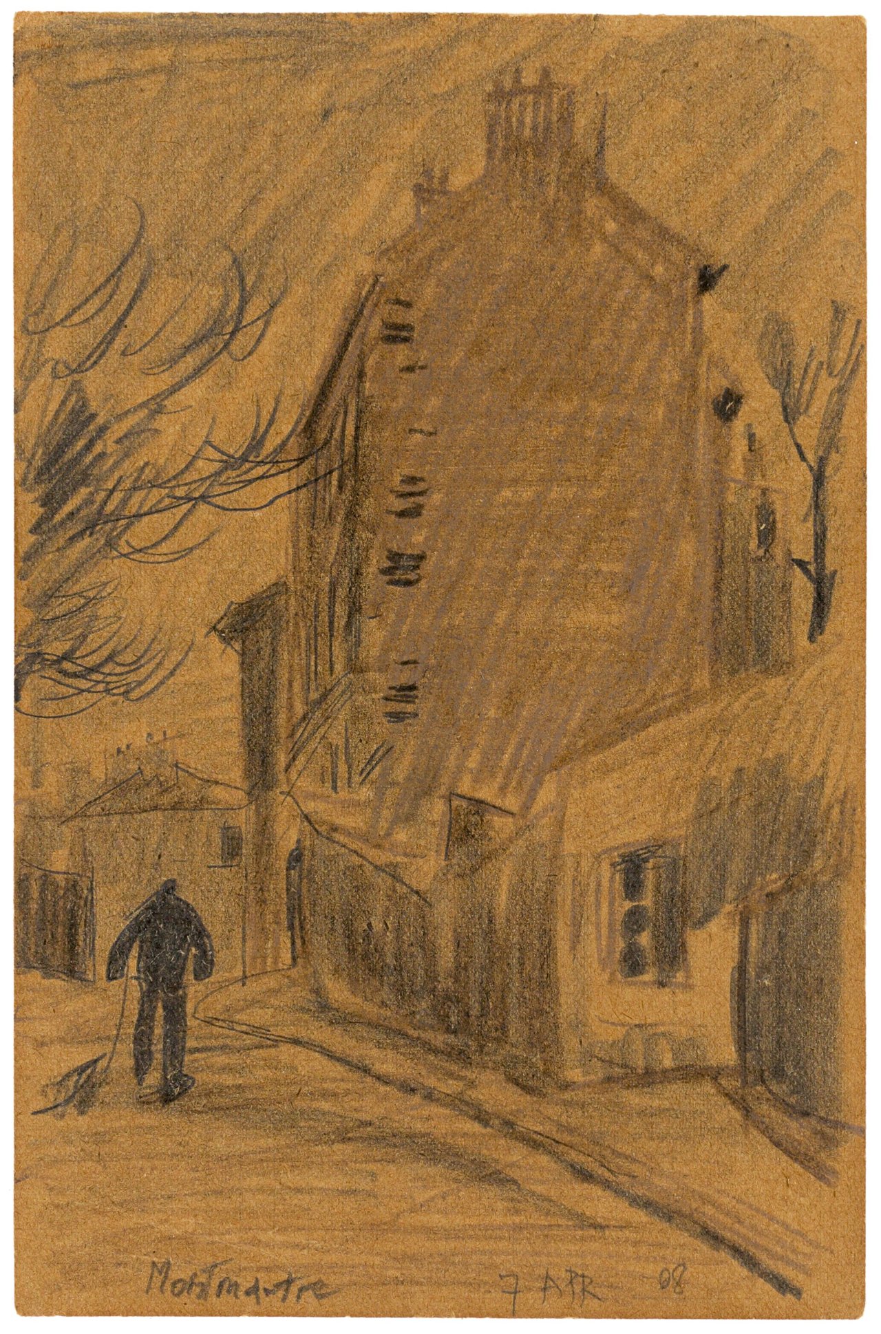 Auf diesem Bild ist das folgende Kunstwerk zu sehen: Lyonel Feininger. „Montmartre“. 1908.