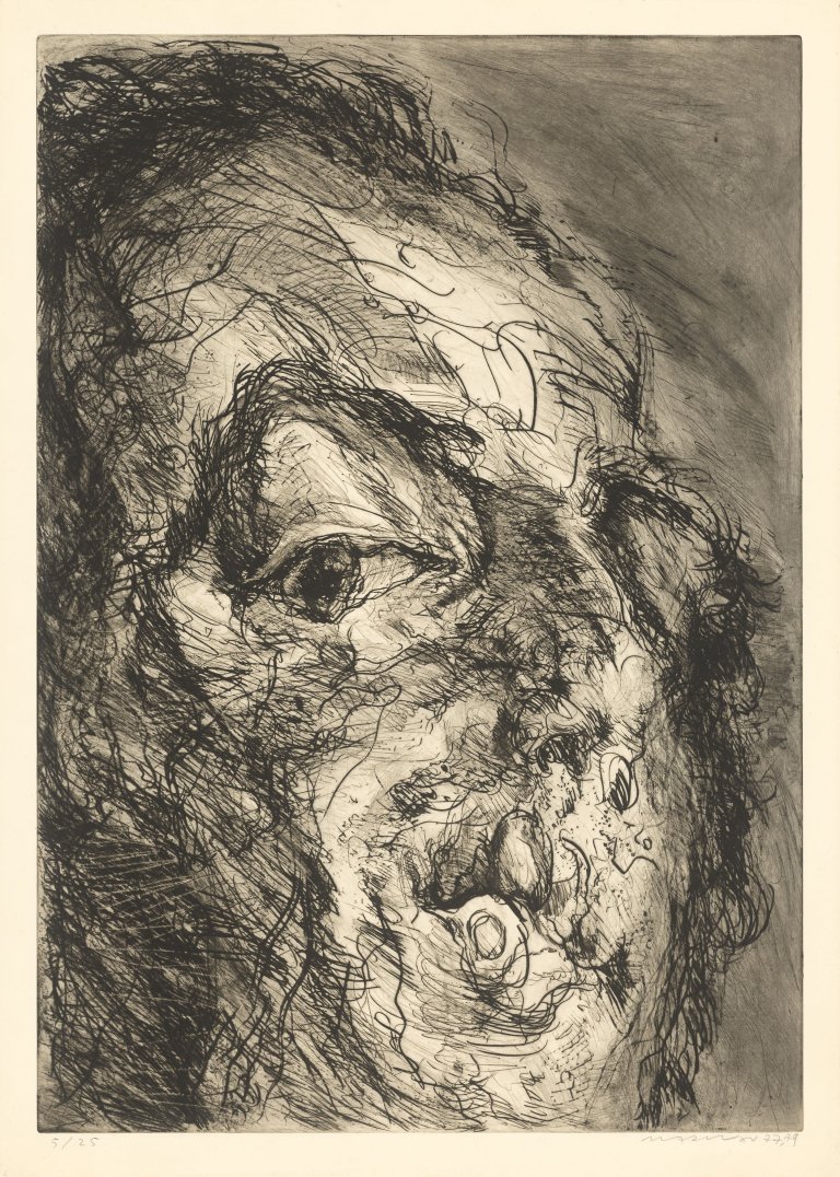 Auf diesem Bild ist das folgende Kunstwerk zu sehen:  Marwan. Kopf. 1977/79.