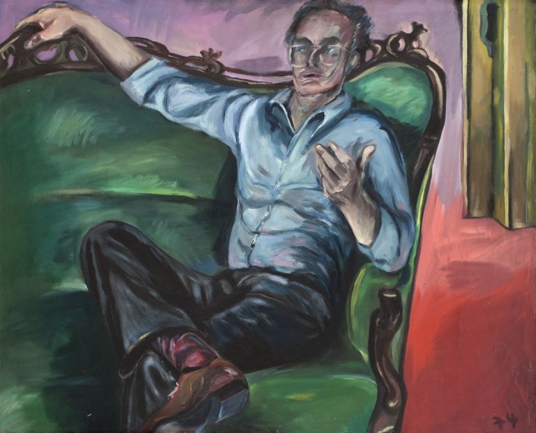 Auf diesem Bild ist das folgende Kunstwerk zu sehen: Rainer Fetting. „Hermann W.“ (Portrait Hermann Wiesler). 1973.