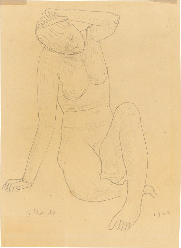 Auf diesem Bild ist das folgende Kunstwerk zu sehen: Gerhard Marcks. Weiblicher Akt. 1942.