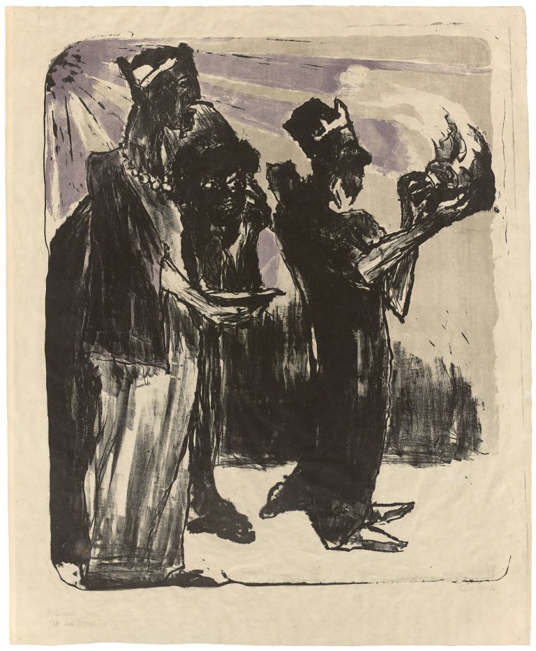 This picture shows the following artwork: Emil Nolde. „Die heiligen drei Könige“. 1913.