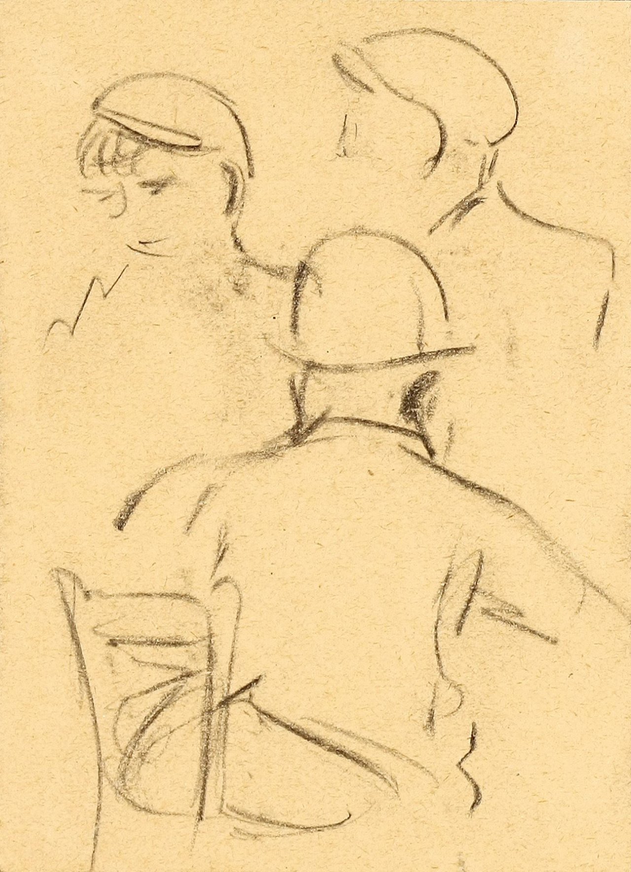 This picture shows the following artwork: Heinrich Zille. Three heads.