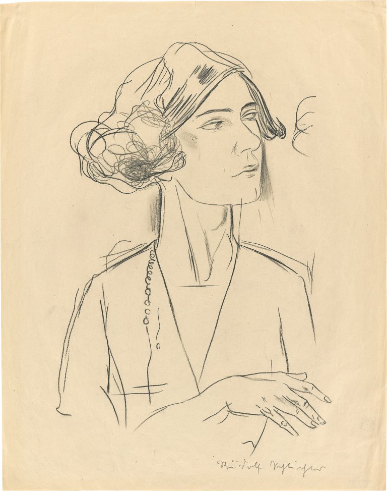 Auf diesem Bild ist das folgende Kunstwerk zu sehen: Rudolf Schlichter. Porträt einer Frau (Die Hochmütige). Um 1930.